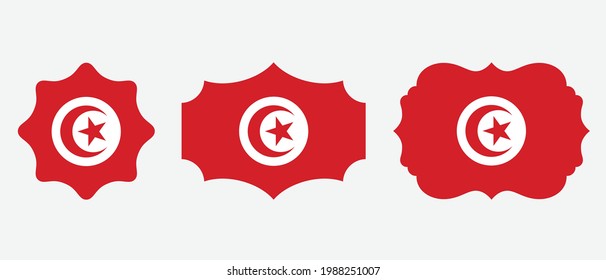 Tunisia flag. flat icon symbol vector illustration