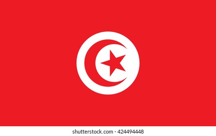 Tunisia flag. Flat illustration of Tunisia flag vector for any web design