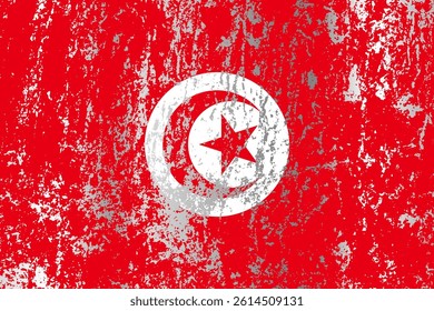 Tunisia flag with grunge effect.