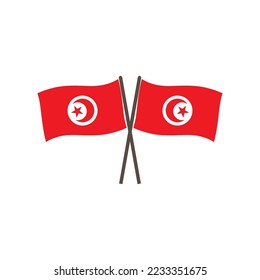 tunisia flag icon vector illustration simple design