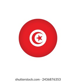 Tunesien Flagge Symbol Vektor-Vorlage Illustration Logo Design