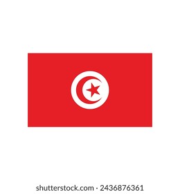 Icono de la bandera de Túnez plantilla de vector ilustración logotipo diseño