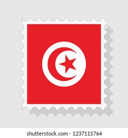 Tunisia flag on white background vector image