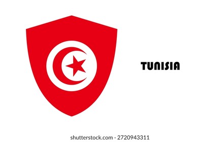 Bandera de Túnez en forma de escudo (insignia)