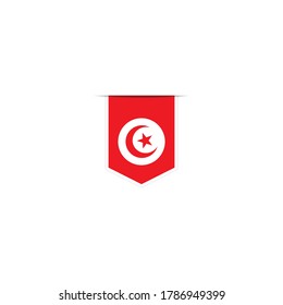 Tunisia  flag. Simple vector. National flag of Tunisia 