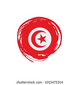 Tunisia flag, vector illustration