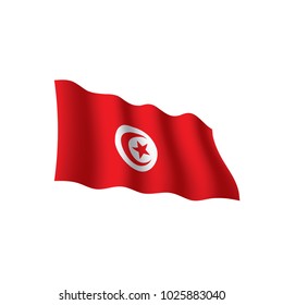 Tunisia flag, vector illustration on a white background