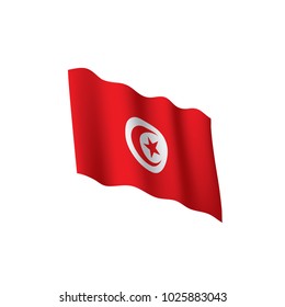 Tunisia flag, vector illustration on a white background