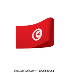 Tunisia flag, vector illustration on a white background