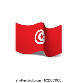 Tunisia flag, vector illustration on a white background