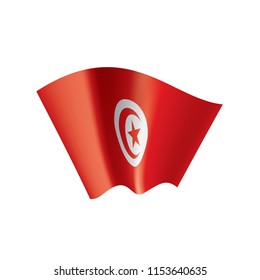 Tunisia flag, vector illustration on a white background