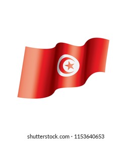 Tunisia flag, vector illustration on a white background