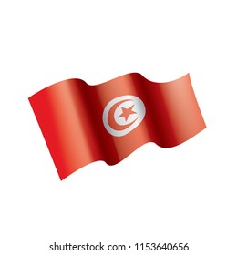 Tunisia flag, vector illustration on a white background