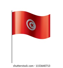 Tunisia flag, vector illustration on a white background