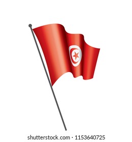 Tunisia flag, vector illustration on a white background
