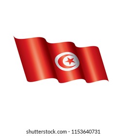 Tunisia flag, vector illustration on a white background