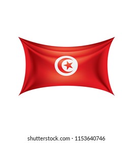 Tunisia flag, vector illustration on a white background