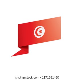 Tunisia flag, vector illustration on a white background