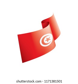Tunisia flag, vector illustration on a white background