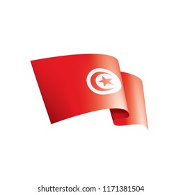 Tunisia flag, vector illustration on a white background