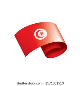 Tunisia flag, vector illustration on a white background