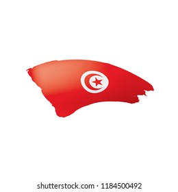 Tunisia flag, vector illustration on a white background.
