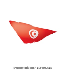 Tunisia flag, vector illustration on a white background.