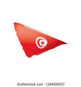 Tunisia flag, vector illustration on a white background.
