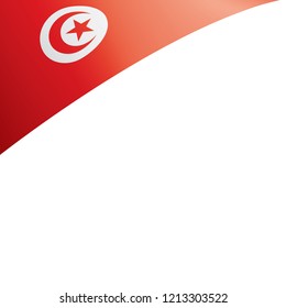 Tunisia flag, vector illustration on a white background
