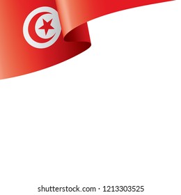 Tunisia flag, vector illustration on a white background