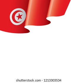 Tunisia flag, vector illustration on a white background