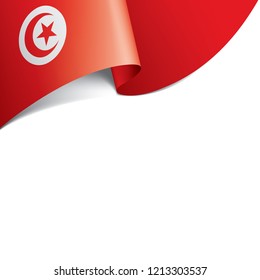 Tunisia flag, vector illustration on a white background