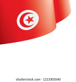 Tunisia flag, vector illustration on a white background