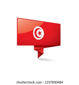 Tunisia flag, vector illustration on a white background