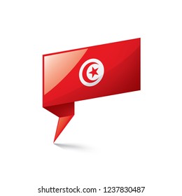 Tunisia flag, vector illustration on a white background