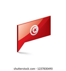 Tunisia flag, vector illustration on a white background