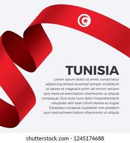 Tunisia flag, vector illustration on a white background