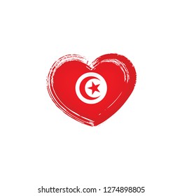 Tunisia flag, vector illustration on a white background