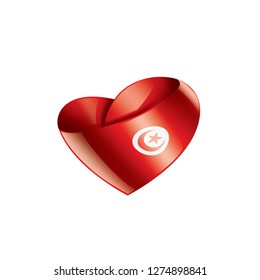 Tunisia flag, vector illustration on a white background