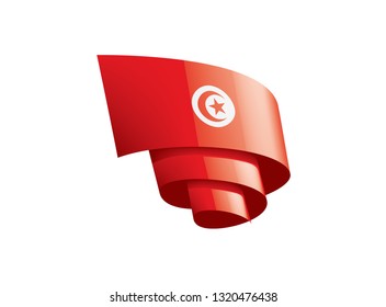 Tunisia flag, vector illustration on a white background
