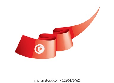 Tunisia flag, vector illustration on a white background
