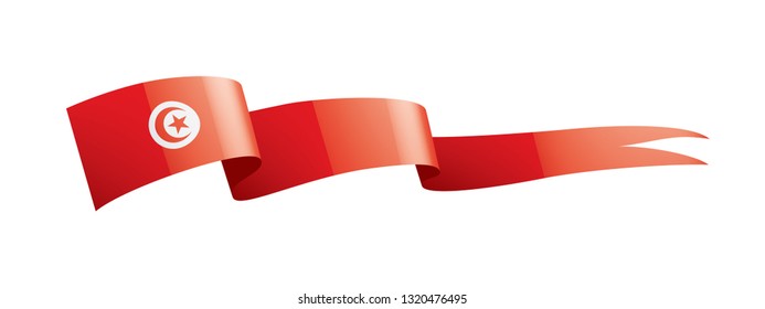 Tunisia flag, vector illustration on a white background