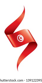 Tunisia flag, vector illustration on a white background