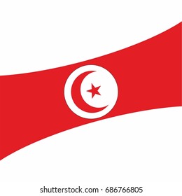 Tunisia flag vector illustration on white background