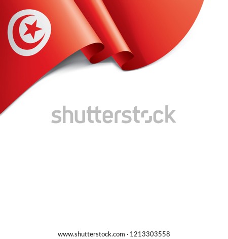 Tunisia flag, vector illustration on a white background
