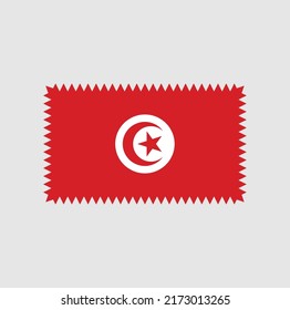Vector de la bandera de Túnez. Bandera nacional