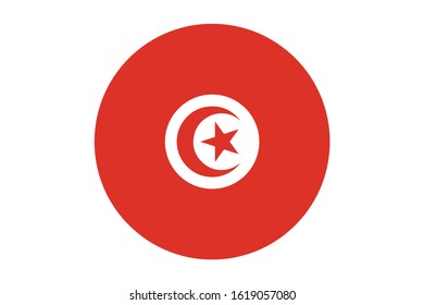 Tunisia flag vector white isolated background