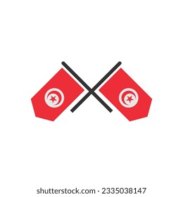 Tunesien Flaggen Symbol Set, Tunesien Unabhängigkeitstag Symbol gesetzt Vektorsymbol
