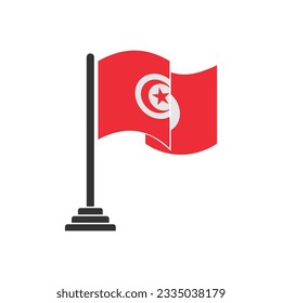 Símbolo del símbolo de la bandera de Túnez conjunto de iconos del día de la independencia de Túnez símbolo del vector