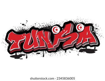 tunisia  graffiti lettering typography art illustration